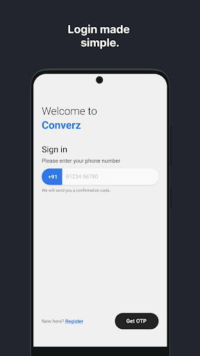 Android application Converz screenshort