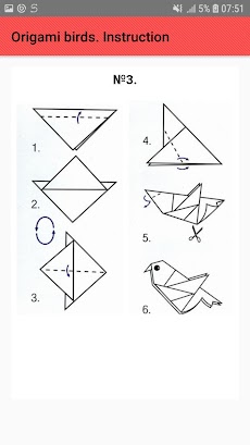 Origami birds. Schemes, instruのおすすめ画像4