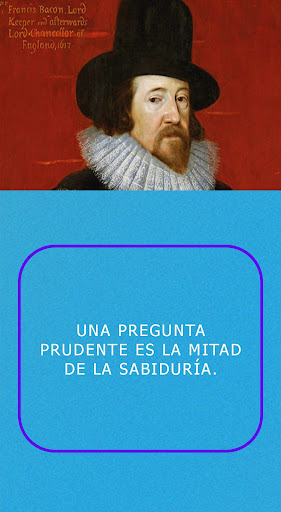 Android application Francis Bacon frases screenshort