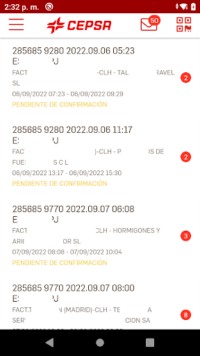 Distribución Cepsa Screen 2