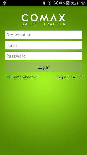 Android application COMAX sales tracker screenshort