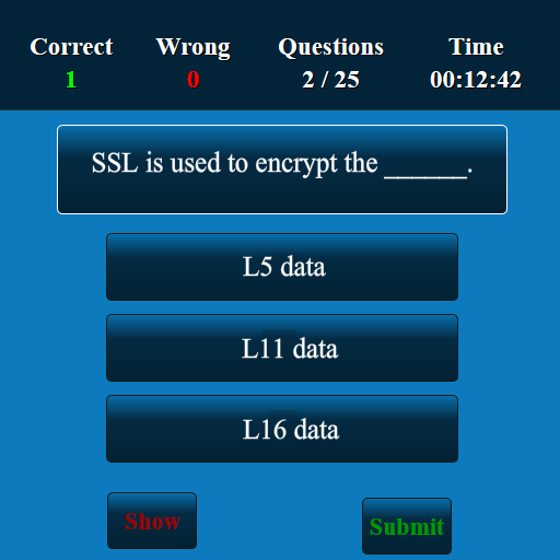 Cryptography MCQ Screen 3