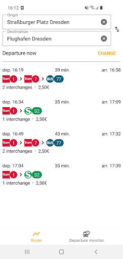 Dresden Fahrplanauskunft Screen 3