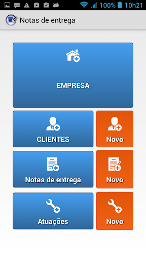 Visualização do aplicativo