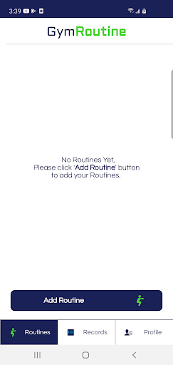 GymRoutine Screen 2