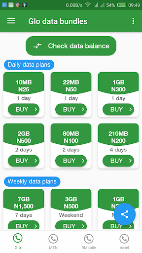 My Data App Screen 2