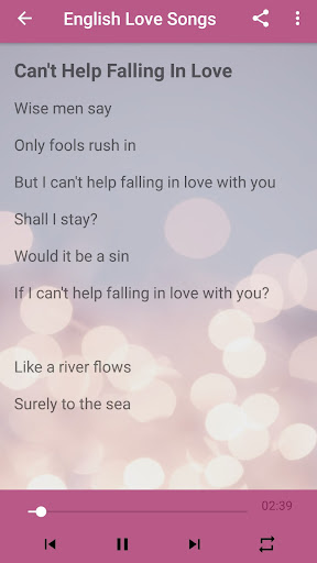 English Love Songs Screen 2