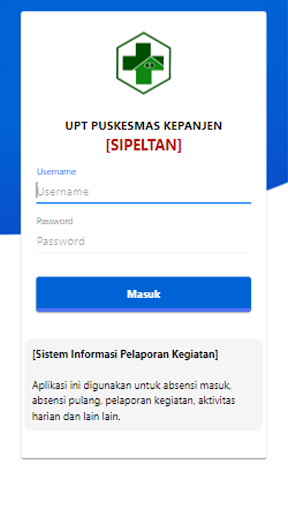 Android application SIPELTAN KEPANJEN screenshort