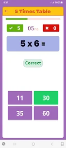 Times Tables Math Games