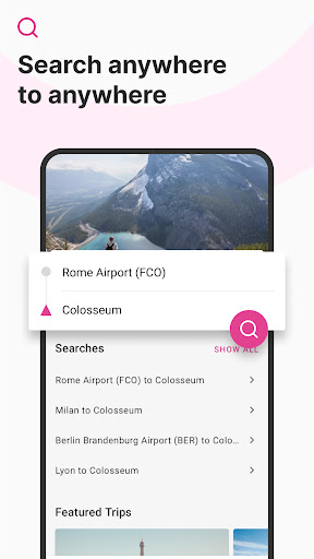 Screenshot of Rome2Rio: Trip Planner