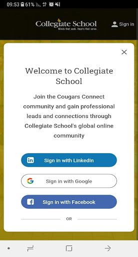 Cougars Connect Screen 2