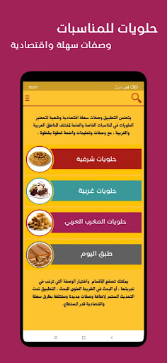 Android application sweets Recipes screenshort