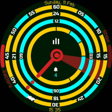 Screenshot of Bullseye Watch Face