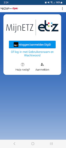 Android application MijnETZ screenshort