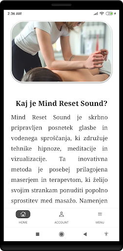 Android application Mind Reset Sound screenshort