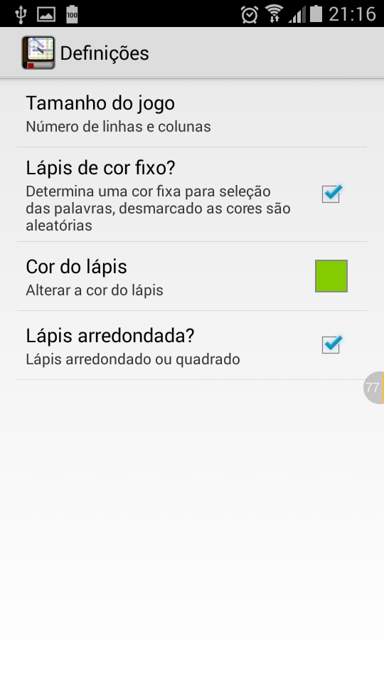 Android application Caça Palavras Bíblico screenshort