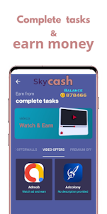 SkyCash earn money from tasks