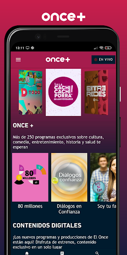 Android application ONCE + screenshort