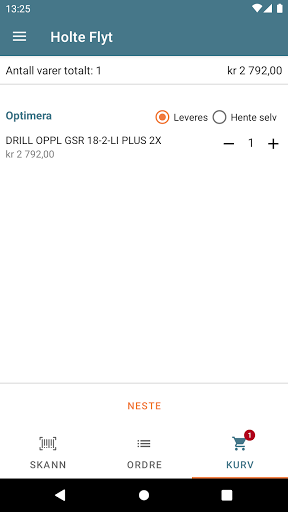 Android application Holte Flyt screenshort