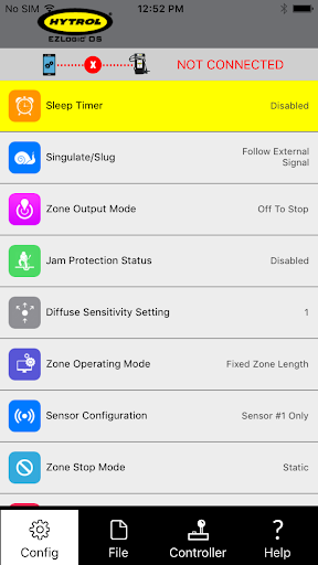 Android application Hytrol EZLogic OS screenshort