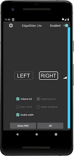 EdgeSlider Lite (Vol. control) Screen 3