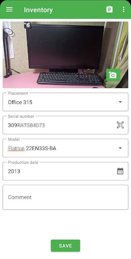 Serial Number Inventory Scan Screen 2