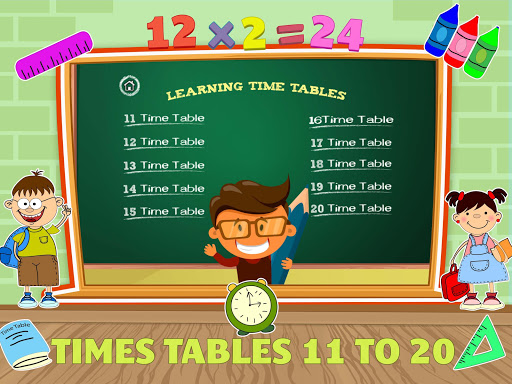 Times Table 11 to 20 Game Kids Screen 2