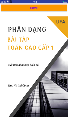 Android application Bài tập toán cao cấp 1 screenshort