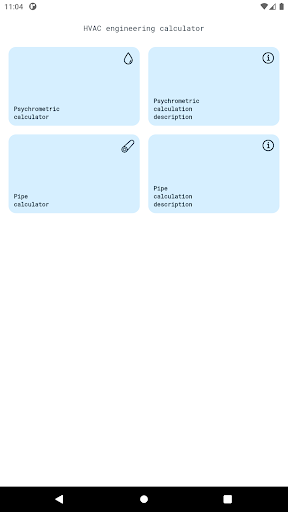 Android application HVAC engineering calculator screenshort