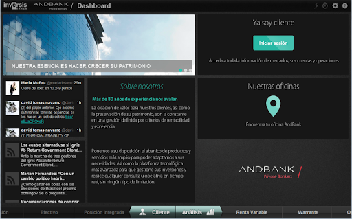 Android application Inversis Banco/Andbank España screenshort