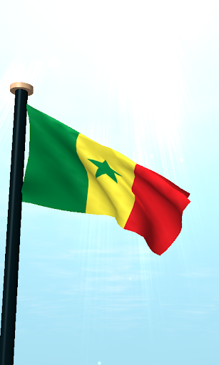 Senegal Flag 3D Live Wallpaper Screen 2