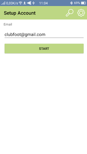 Android application ClubFoot screenshort