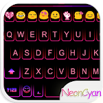 Cute Neon Emoji Keyboard Theme Apk
