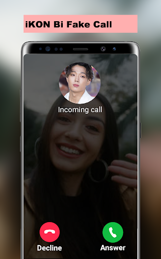 Android application iKON Bi Fake Call screenshort