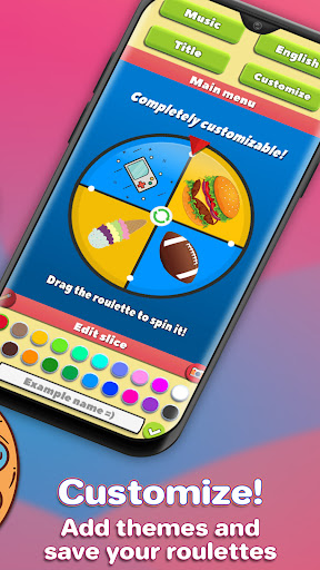 Roller Roulette Decision maker Screen 2