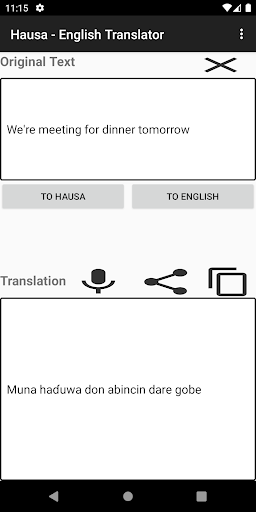 Android application Hausa - English Translator screenshort