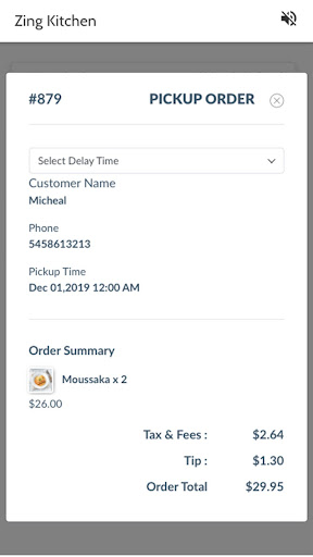 ZingMyOrder - Kitchen Screen 3