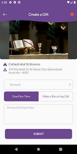 Parish Giving Screen 2
