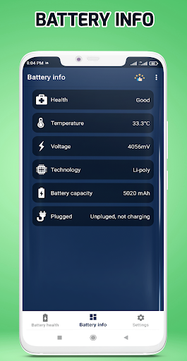 ChargeMaster: battery monitor Screen 2