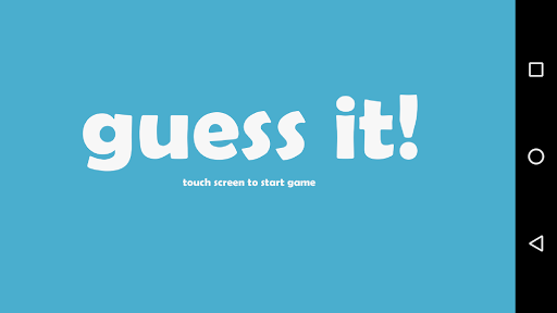 Android application guessit: give your brain a wor screenshort