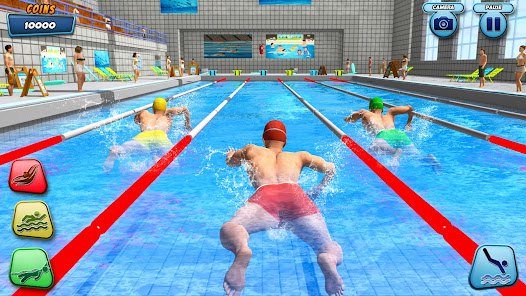 Screenshot 2 Carreras de piscinas acuáticas android