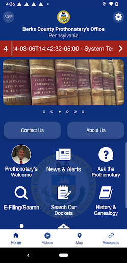 Android application Berks County Prothonotary screenshort