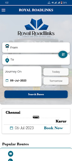 Android application Royal Roadlinks screenshort