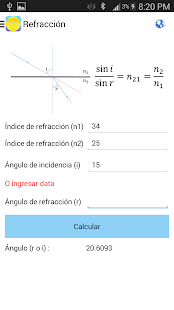 Fórmulas Física Free Screenshot
