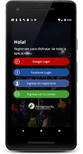 Android application Avivamiento screenshort