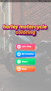 colorir motocicleta Harley