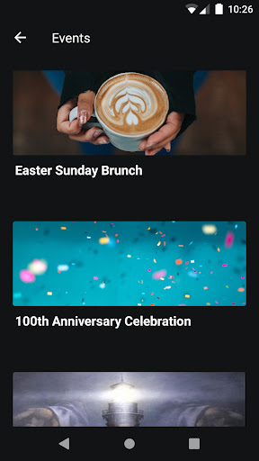 The Lighthouse - Church App Screen 2