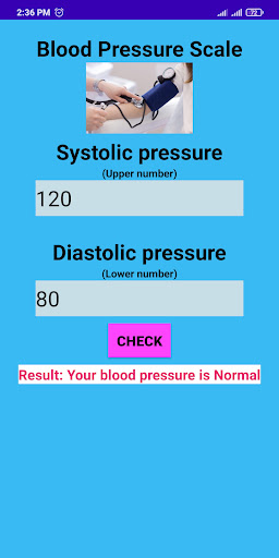 BP Scale: Blood Pressure Scale Screen 2