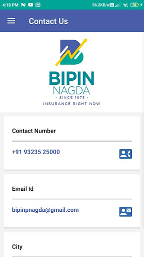 Android application Bipin Nagda App screenshort
