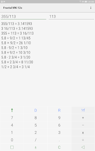 Kalkulator frakcji „Fraktal MK-12P” Zrzut ekranu